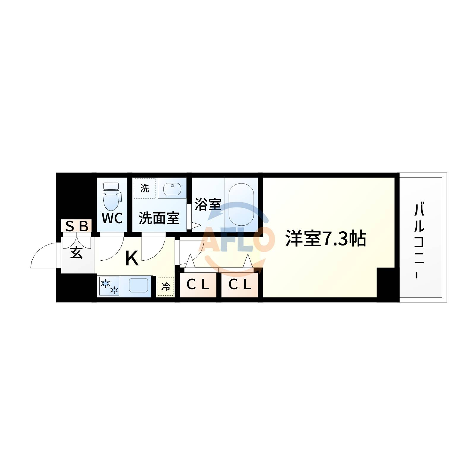 S-RESIDENCE三国WESTの間取り|S-RESIDENCE三国WEST　間取り