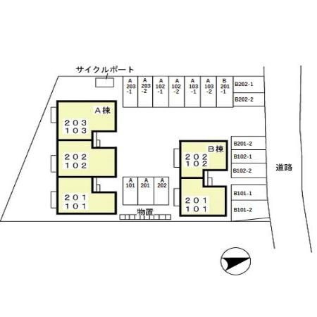 メゾン・スプリングス　Ａの区画図