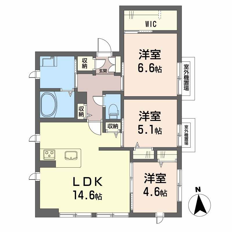 シャーメゾン博労町の区画図