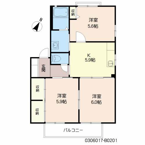 【間取り】 | ガーデンプレイスB