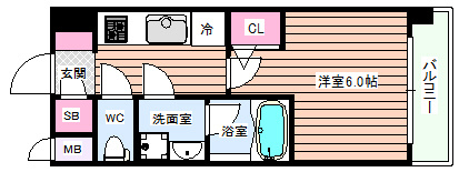 【間取り】 | エスリードレジデンス　ザ・グラン新大阪フラッツ