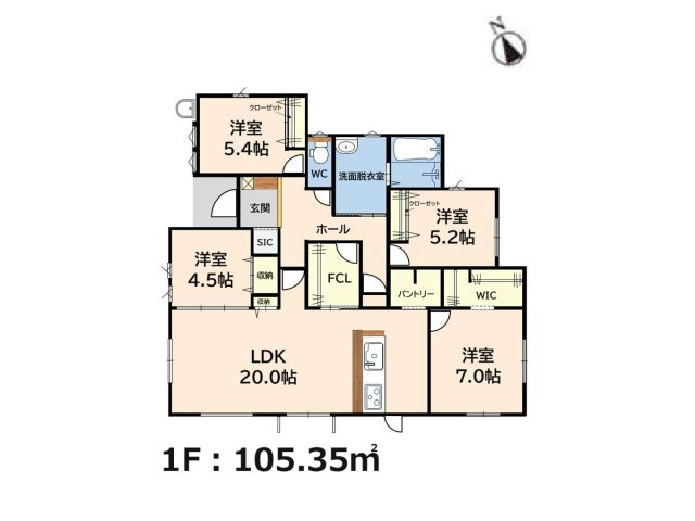 太宰府市青山3丁目第4-1棟（1号棟）の間取り|全居室収納付きで便利です。