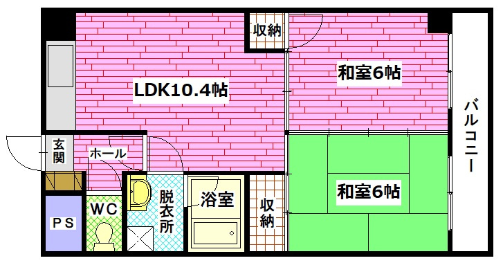 日宝ポニクレール府中の間取り