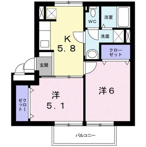 【間取り】 | プロスペリティ　Ｂ