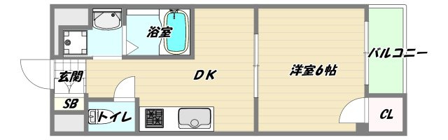 大阪市東淀川区東中島２丁目の賃貸マンションの間取り