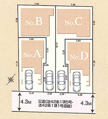 【区画図】 | 豊島区南長崎4丁目　新築戸建　D号棟 13580万円
