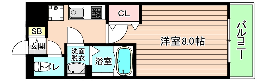 大阪市鶴見区諸口１丁目の賃貸マンションの間取り