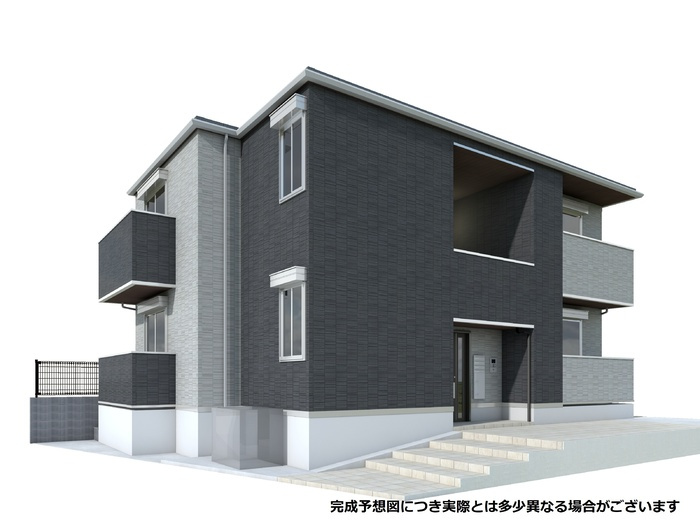 世田谷区砧１丁目の賃貸マンションの外観パース