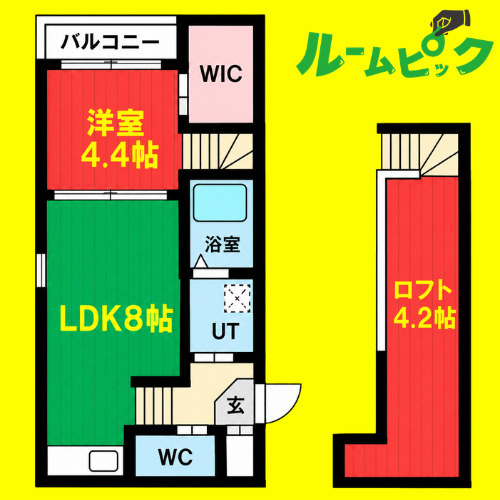 BRIX　名古屋市賃貸　仲介手数料無料の間取り