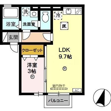 ラヴィアンローズ　B棟の間取り