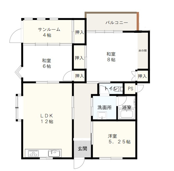 福富マンションの間取り