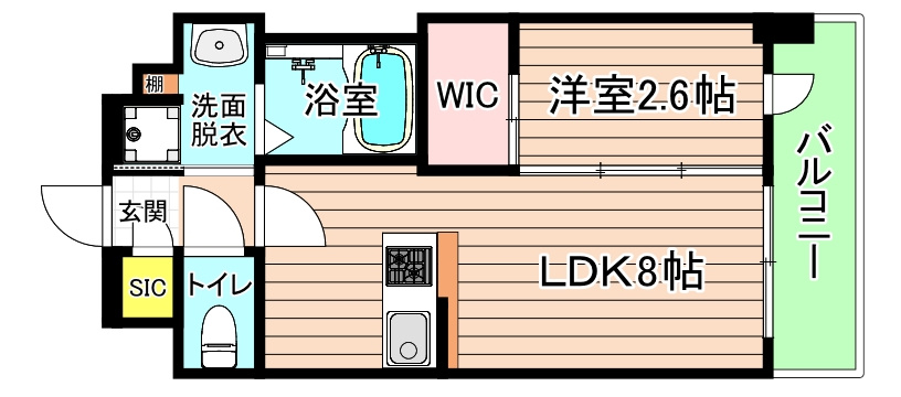 大阪市城東区諏訪１丁目の賃貸マンションの間取り