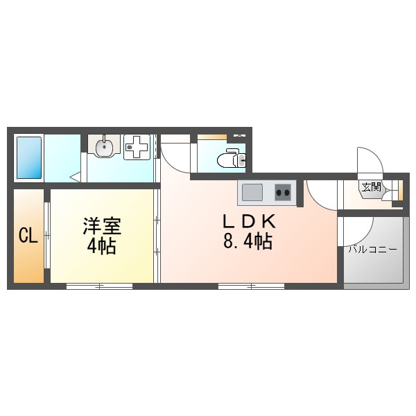 カメリア神崎川の間取り