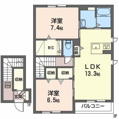 シャーメゾン八橋の間取り
