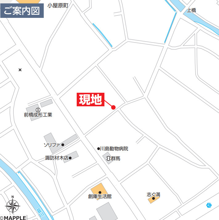 【新築】前橋市駒形町　１号棟(全２棟)　ハートフルタウン　新築建売分譲の地図