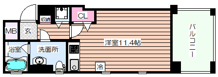 【間取り】 | ルミエール東天満
