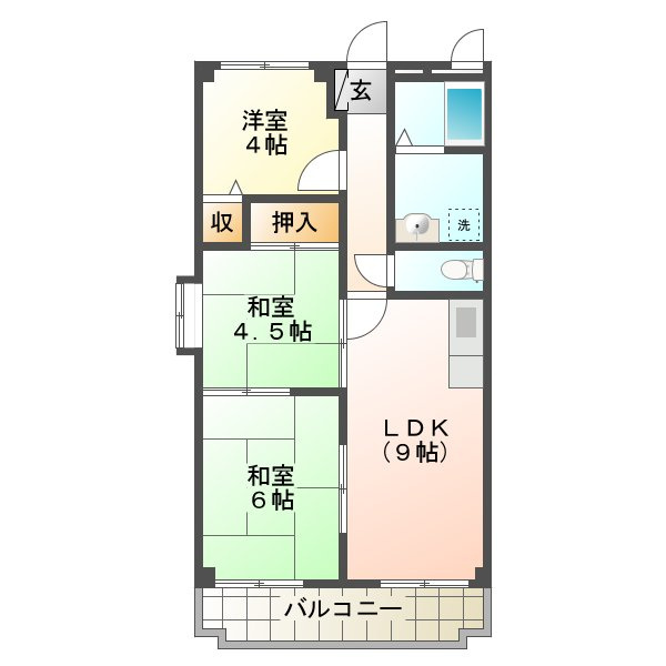 パレス五色山の間取り
