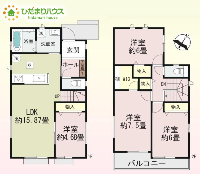 第18上尾上　新築戸建　ハートフルGの間取り
