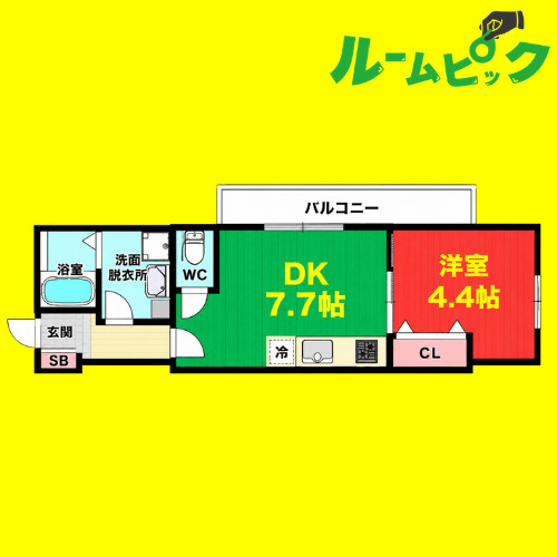 LIBECITY烏森　名古屋市賃貸　仲介手数料無料の間取り