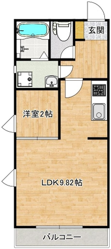 所沢市くすのき台3丁目アパートの間取り