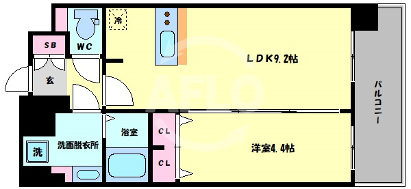 プレサンス森ノ宮ＴＨＥゲートの間取り|プレサンス森ノ宮ＴＨＥゲート