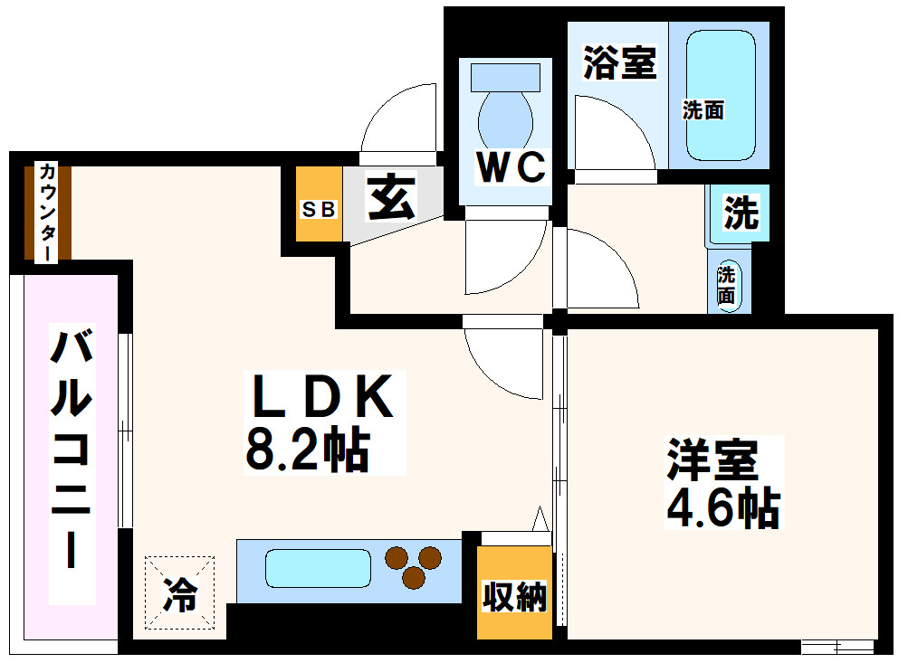 世田谷区砧１丁目の賃貸マンションの間取り