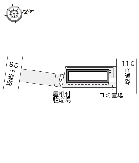 レオパレスクララ九条の区画図