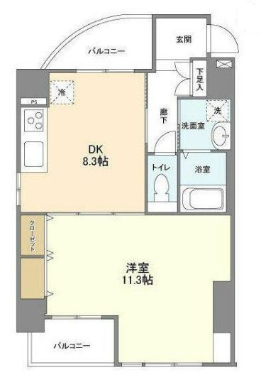 ＣＡＳＳＩＡ錦糸町Ｓｏｕｔｈ　Ｃｏｕｒｔの間取り|間取りです。