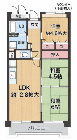 エステート茨木の間取り