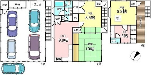 大高町貸家の間取り