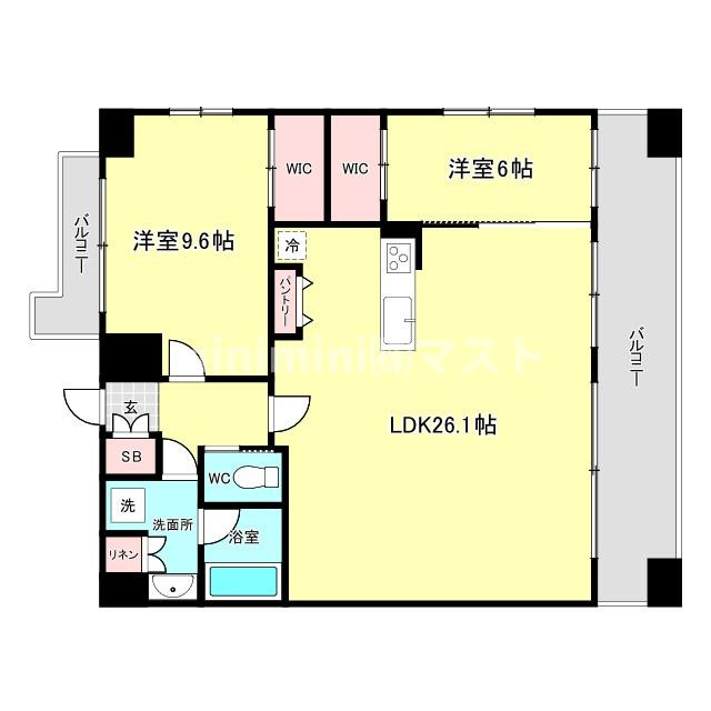 プレジオ帝塚山の間取り
