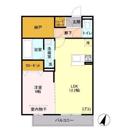 D-room与野公園　Aの間取り