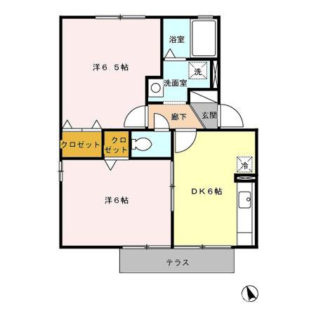 エクレール・ヴェルドミール B棟の間取り