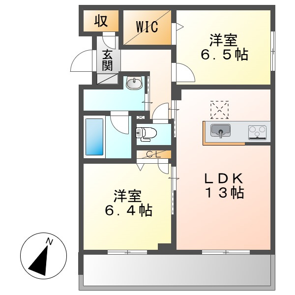 アイビー倉敷C棟の間取り