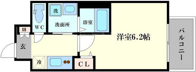 セオリー夕陽丘ＤＯＯＲの間取り