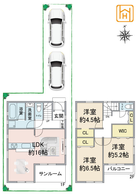大阪市旭区清水５丁目中古一戸建て│3LDK+駐車2台可の間取り|※現況と図面が異なる場合現況を優先いたします。