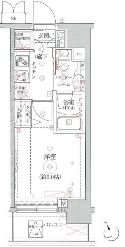 クレイシア品川戸越銀座の間取り
