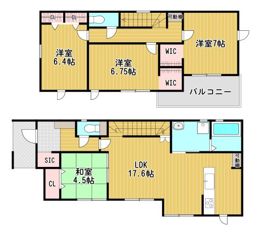 アイディホーム　みやき町蓑原　第1期の間取り
