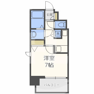 スワンズシティ北堀江の間取り|スワンズシティ北堀江　開放的な間取り（反転タイプ）