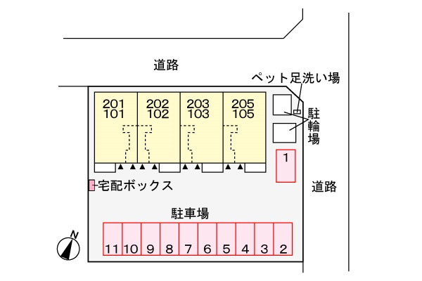 ニュービレッジ 大塚の区画図