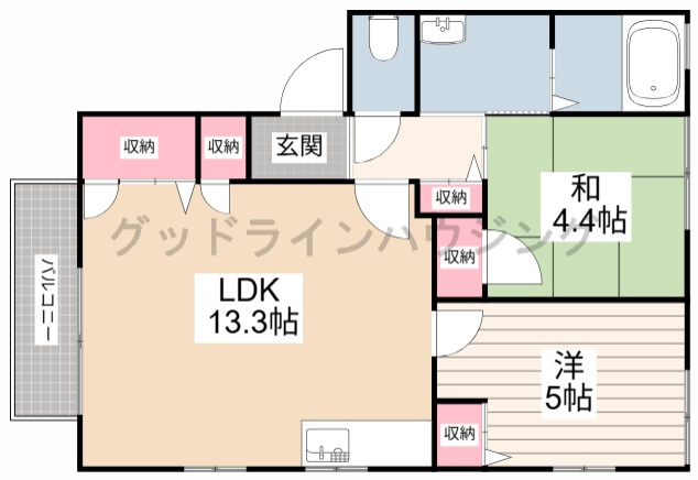 メロディーハイツ A棟の間取り
