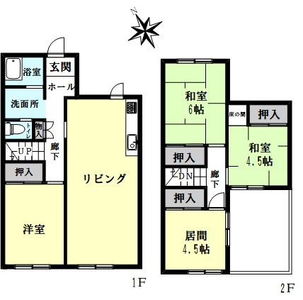神戸市西区上新地1丁目戸建の間取り