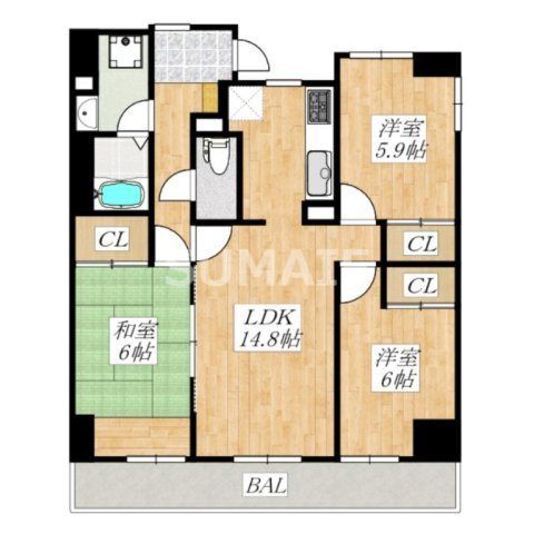 KENEDIX北赤羽の間取り|3LDKのお部屋です☆彡