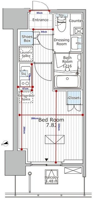 パークアクシス市川の間取り