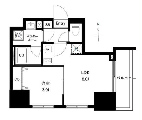 北区王子１丁目の賃貸マンションの間取り