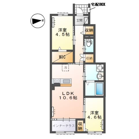 （仮称）新築藤沢大庭アパートの間取り