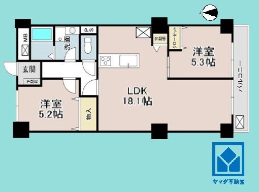 伊丹グリーンハイツの間取り