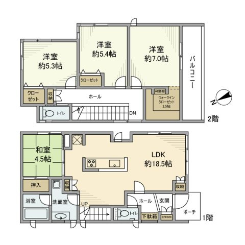 元植田１丁目戸建の間取り
