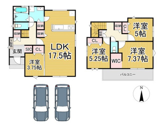 【間取り】 | 川西市大和東4丁目4の17　新築一戸建て