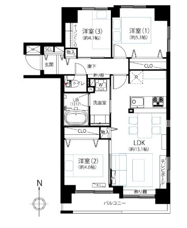 【間取り】 | ラ・メールパレ西荻